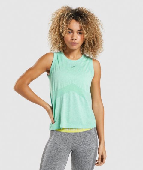 Women's Gymshark Flex Loose Top Tanks Light Green | CA N68370